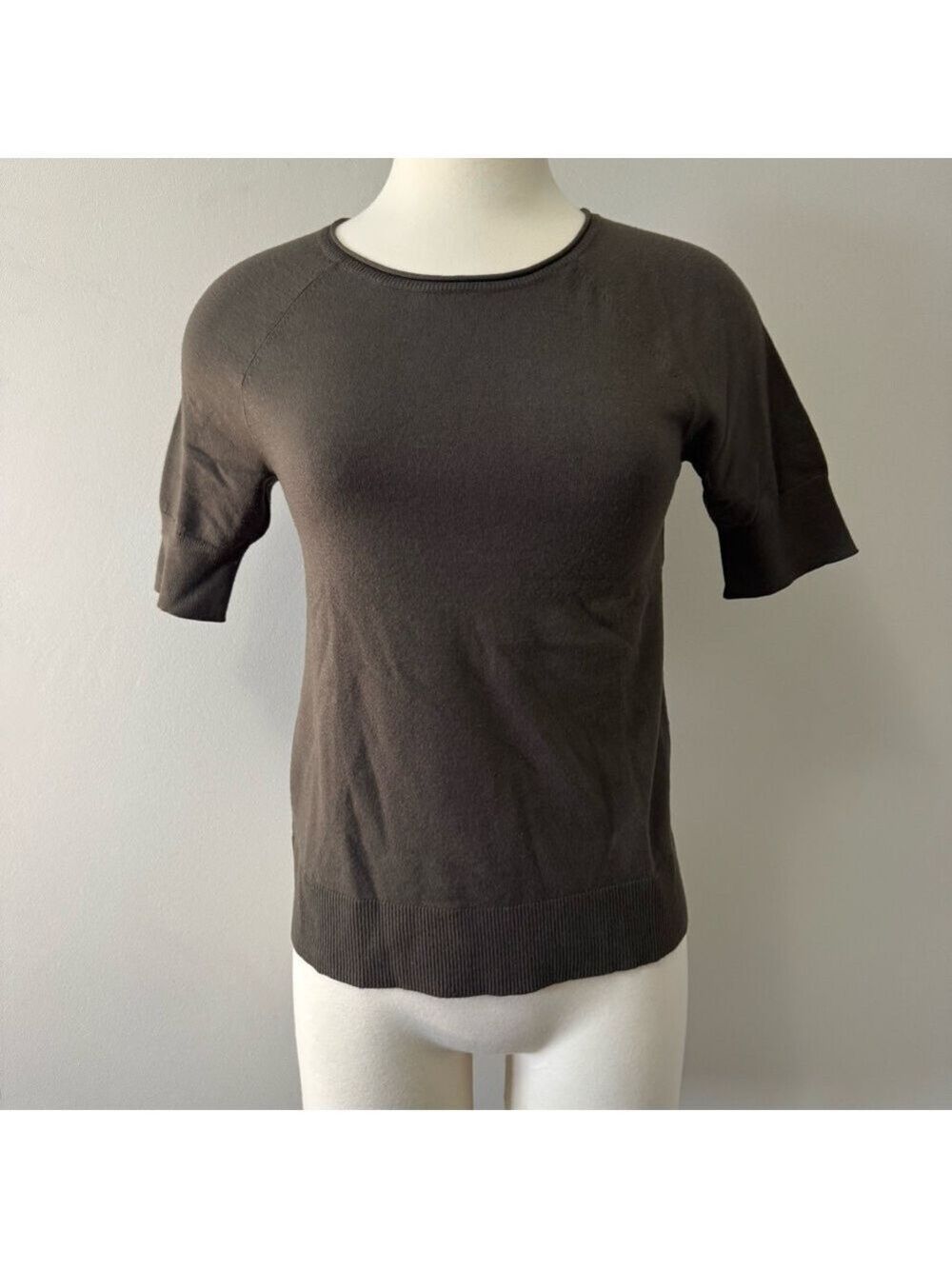 LOFT Olive Short sleeve Crew Neck Sweater Small